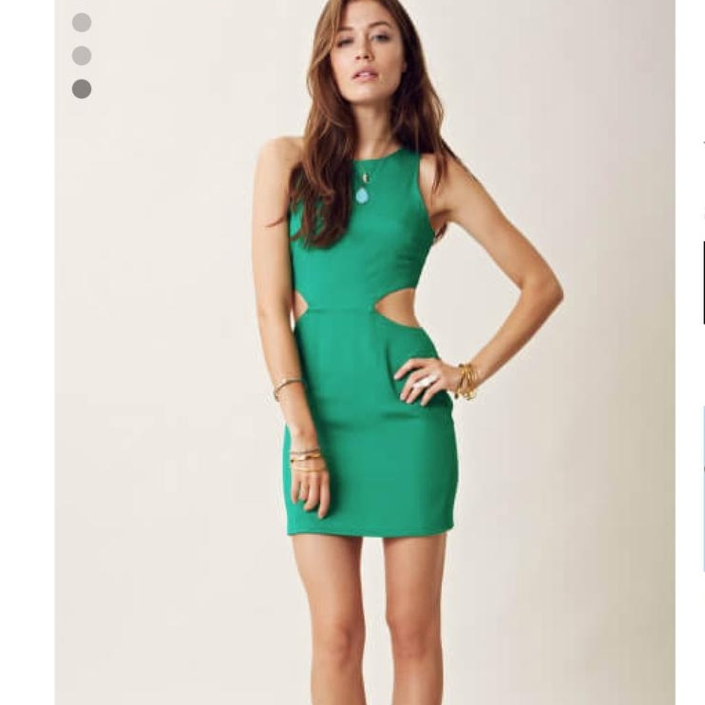 Naven green cutout dress